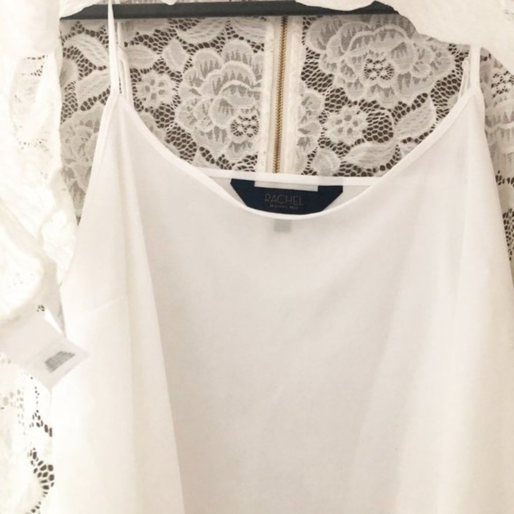 Rachel Roy Vivian Lace Bell Sleeve Blouse Top Eggshell 0X NWT - Picture 12 of 16